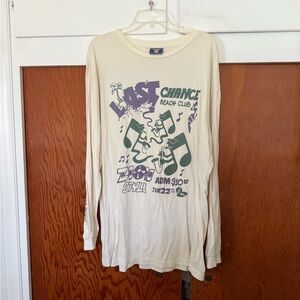 Coney Island picnic Cream Graphic Long Sleeve Shirt